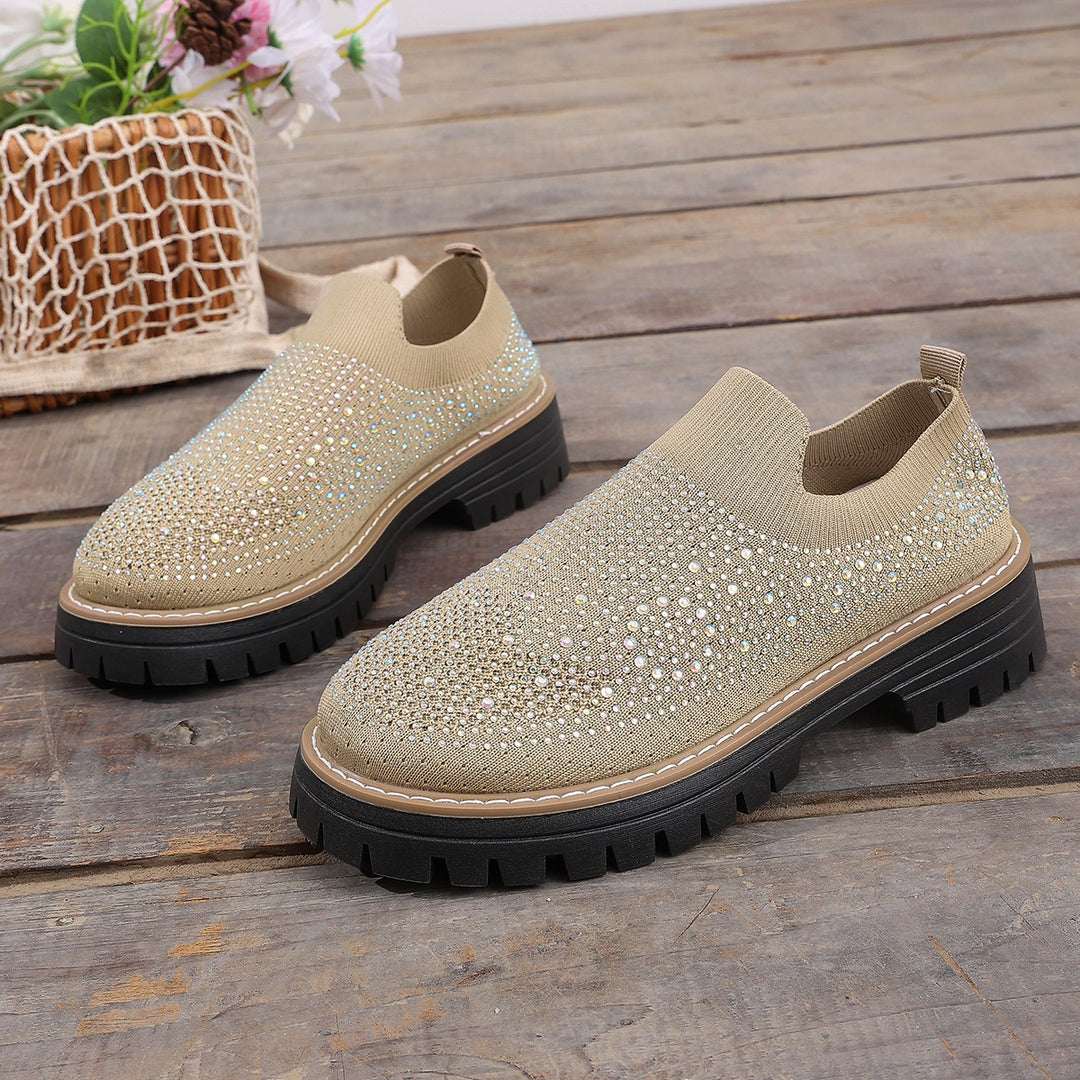 Damen Glitzernde Slip-On Sneakers mit komfortablem Fußbett R&B