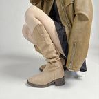 Damen Trendige Overknee Stiefel mit elegantem Blockabsatz R&B