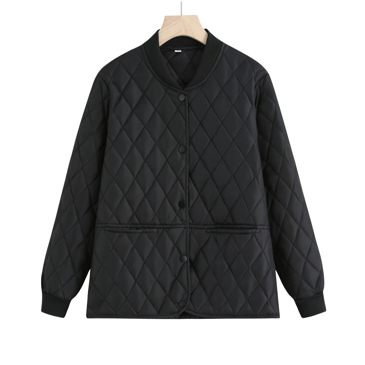 Damen gesteppte Übergangsjacke mit praktischen Taschen und elastischen Bündchen R&B