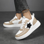 Damen Sportliche Sneakers mit modischem Sternenmotiv und dämpfender Sohle