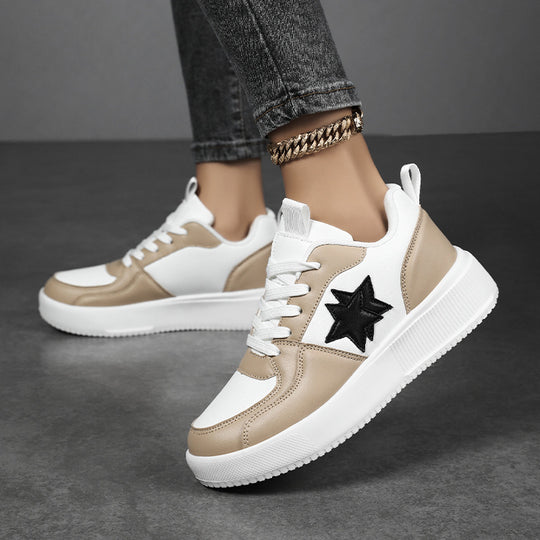 Damen Sportliche Sneakers mit modischem Sternenmotiv und dämpfender Sohle R&B