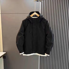 Herren technische Wetterjacke mit verstellbarer Kapuze
