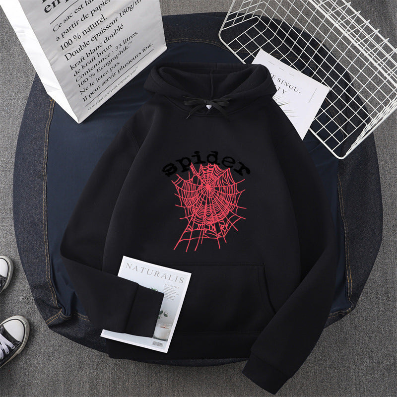 Damen Kapuzensweater mit kreativem Spinnenmotiv