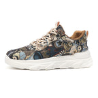 Damen Modische Freizeitsneaker mit buntem Muster und rutschfester Laufsohle R&B