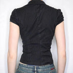 Damen Blazer mit tailliertem Schnitt und modernen Streifen R&B