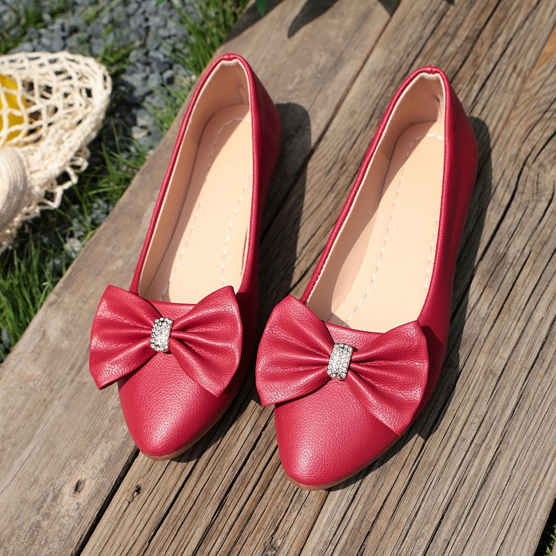 Damen Ballerinas mit großem Schmuckdetail R&B