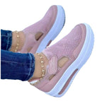 Damen Leichte Slip-On Sneakers mit atmungsaktivem Obermaterial und flexiblem Komfort R&B