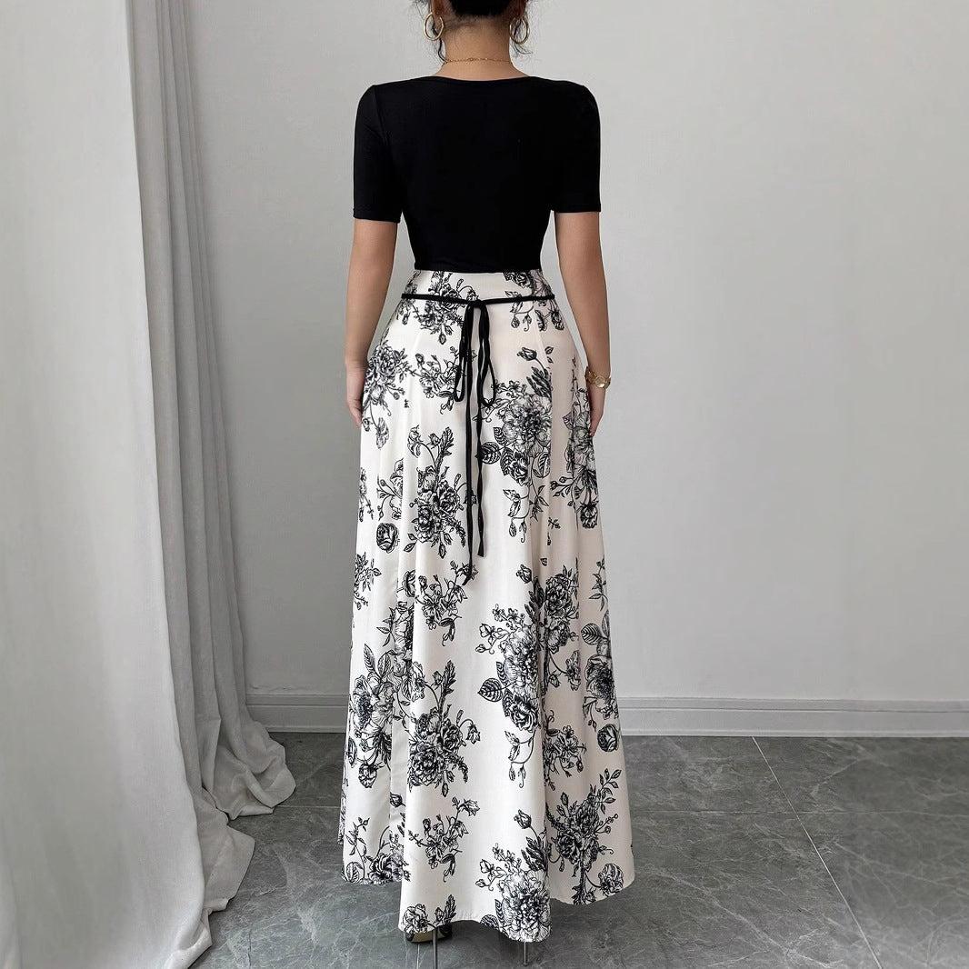 Damen Eleganter Maxirock mit floralem Muster R&B