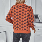 Damen Strickpullover mit verspieltem Baumdesign und weichem Material