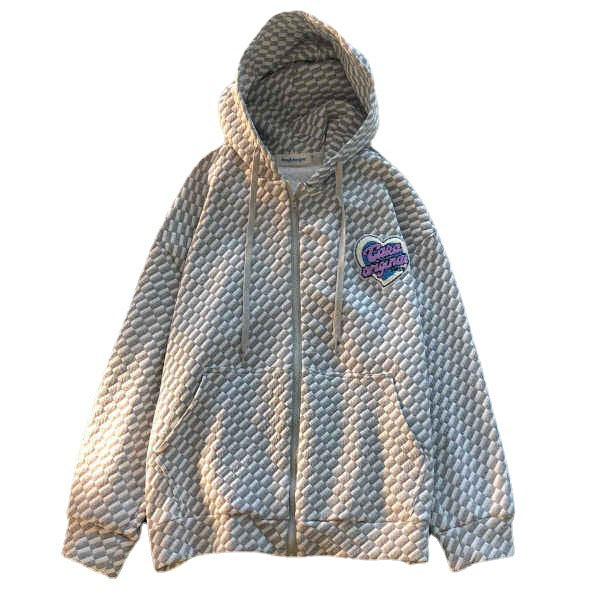 Damen Kapuzenjacke mit strukturiertem Design und durchgehendem Reißverschluss
