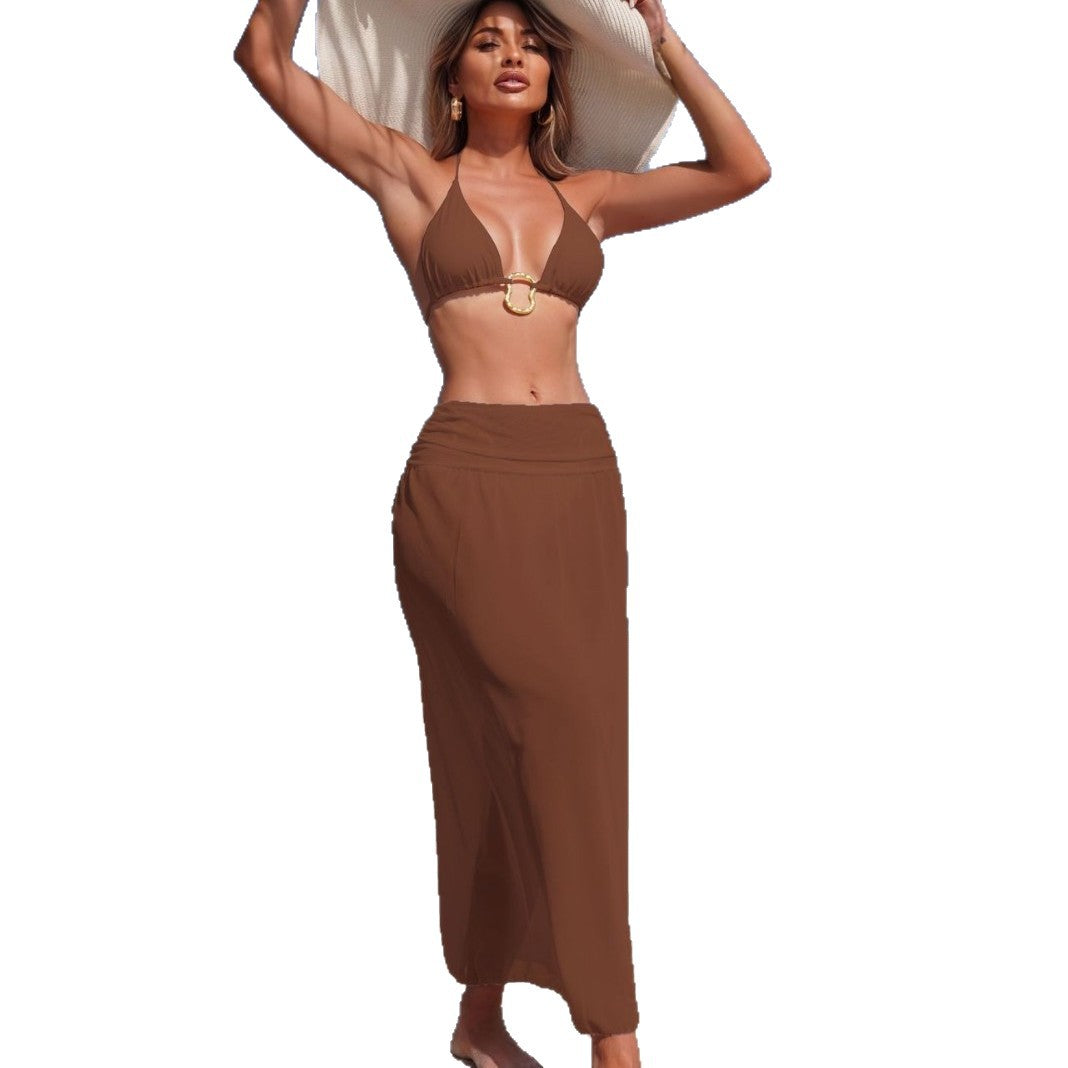 Damen Eleganter Wickelrock mit hohem Bund R&B