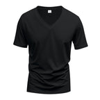 Herren nan V-Ausschnitt Funktionsshirt aus leichtem Interlock mit figurnahem Schnitt R&B