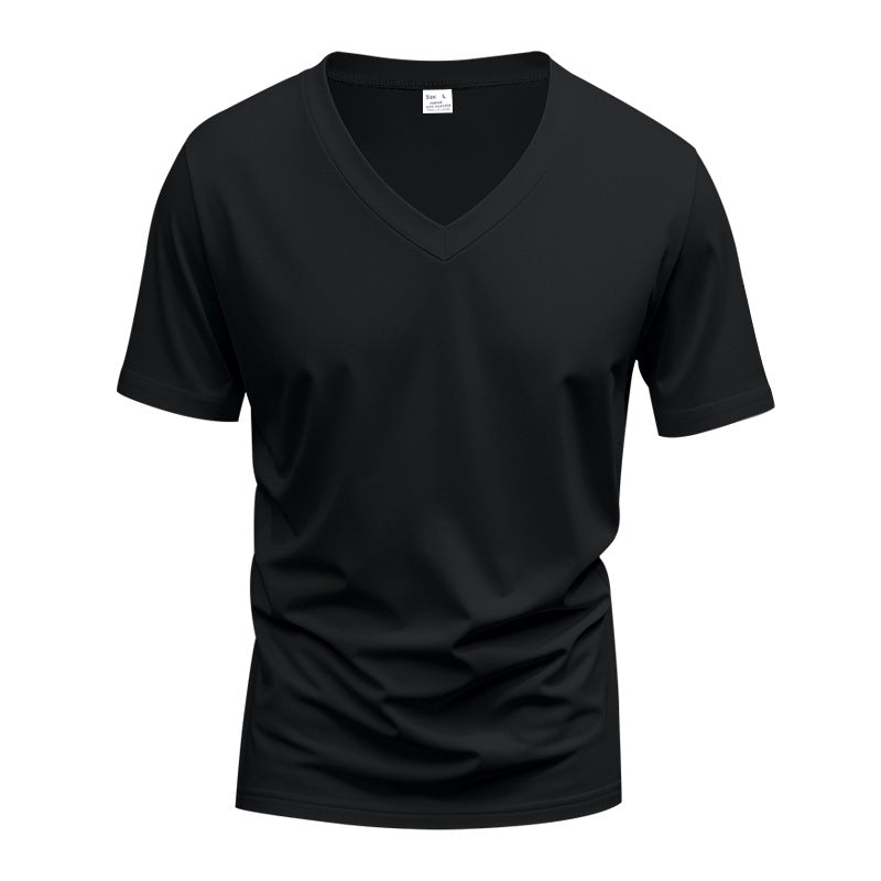 Herren nan V-Ausschnitt Funktionsshirt aus leichtem Interlock mit figurnahem Schnitt R&B