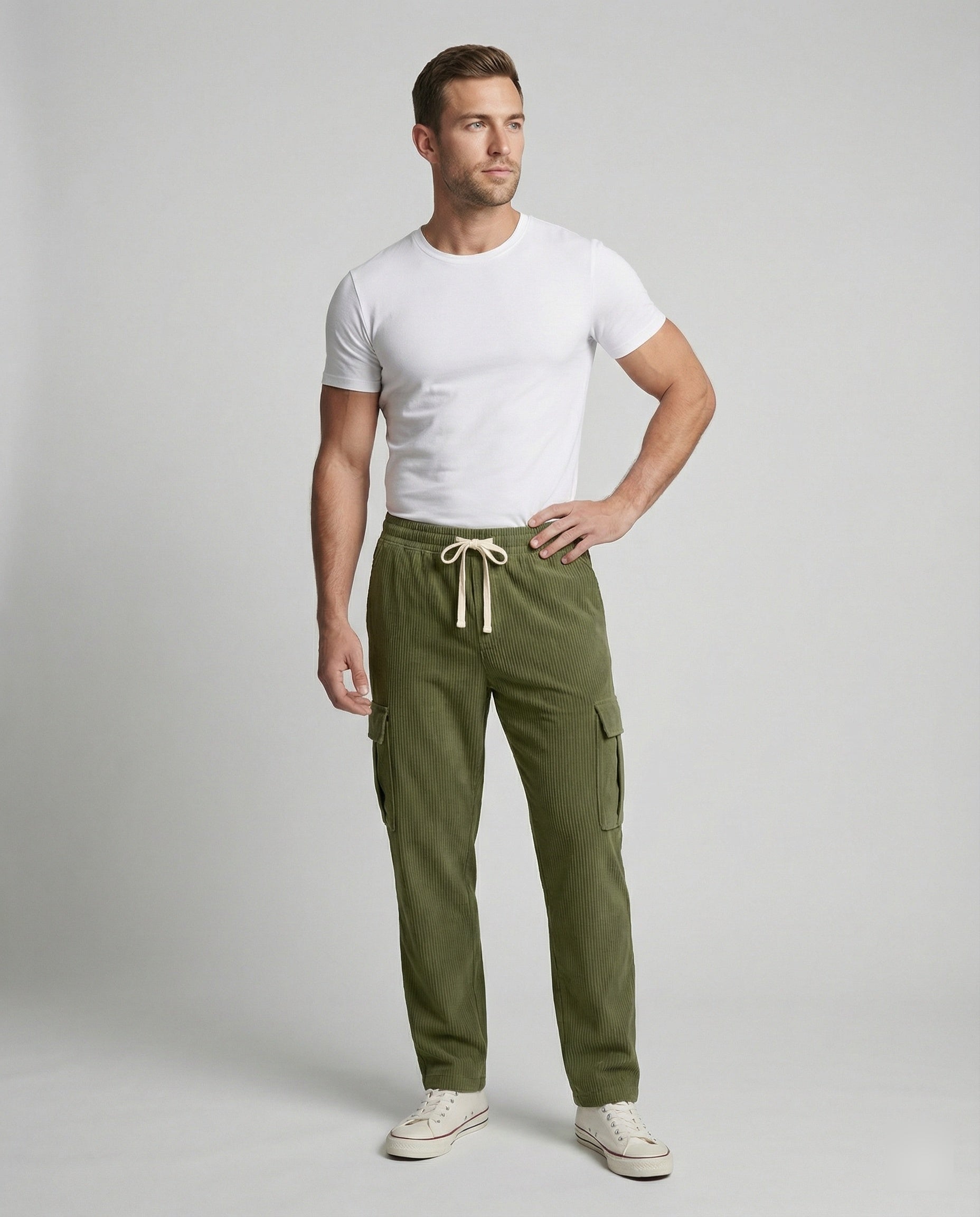 Herren Cargo-Hose mit elastischem Bund