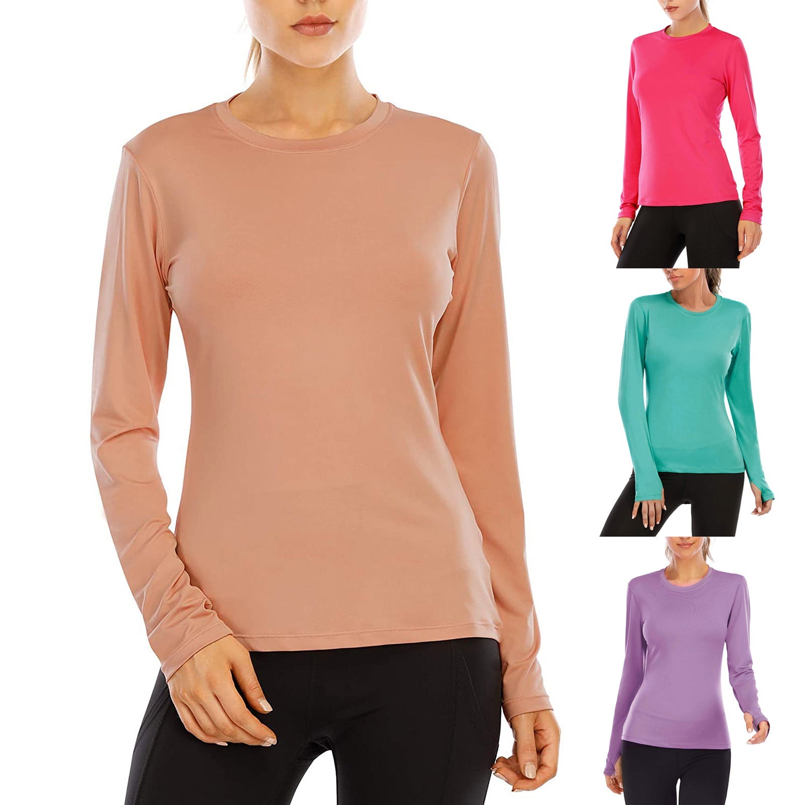 Damen Funktionslongsleeve mit feuchtigkeitsableitendem Material R&B