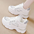 Damen Sportliche Chunky Sneakers mit atmungsaktiver Mesh-Oberfläche
