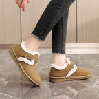 Damen Hausschuhe mit warmem Fleece-Futter und verstellbarem Riemen R&B