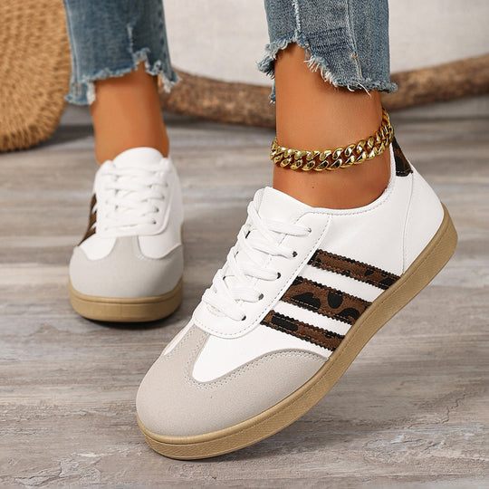 Damen Sneakers im trendigen Design mit Leopardenmuster und komfortablem Fußbett R&B