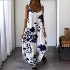 Damen Maxikleid mit fließendem Schnitt und floralem Design R&B