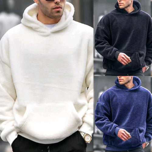 Herren Bequemer Fleece-Hoodie mit Kängurutasche R&B