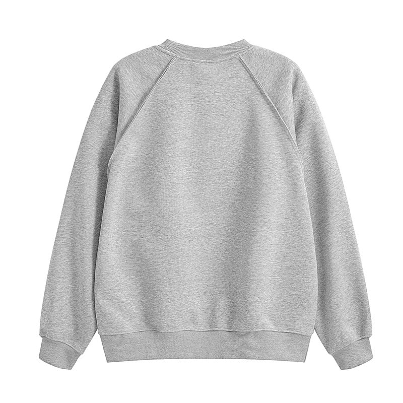 Damen bequemer Sweatshirt mit Raglanärmeln und hochwertigem Baumwollmix