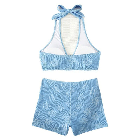 Damen Hoch tailliertes Bikini-Set mit elegantem Ring-Detail R&B