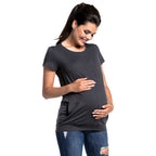 Damen Umstandsshirt mit praktischem Wickelschnitt R&B