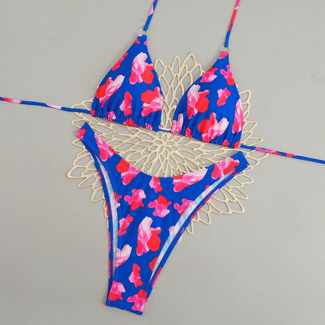 Damen Triangel-Bikini-Set mit floralem Design R&B