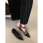 Damen elegante Slingback-Pumps mit geschmeidigem Lackfinish und verstellbarem Riemen R&B