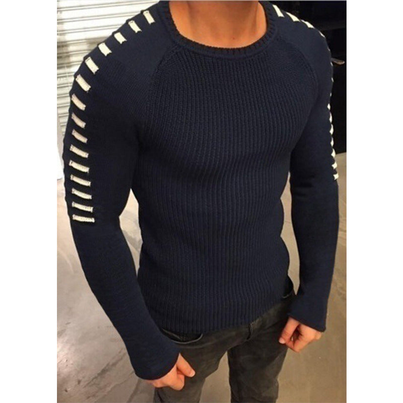 Herren strukturierter Pullover mit modernem Schnitt und kreativen Details R&B