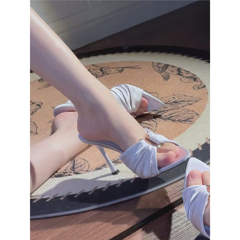 Damen Mules mit elegantem Rüschendesign und raffinierten Details R&B