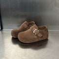 Damen Komfortable Wildleder-Clogs mit elegantem Schnallenverschluss R&B