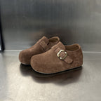 Damen Komfortable Wildleder-Clogs mit elegantem Schnallenverschluss R&B