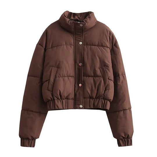 Damen Steppjacke mit hohem Kragen undpraktischen Taschen R&B