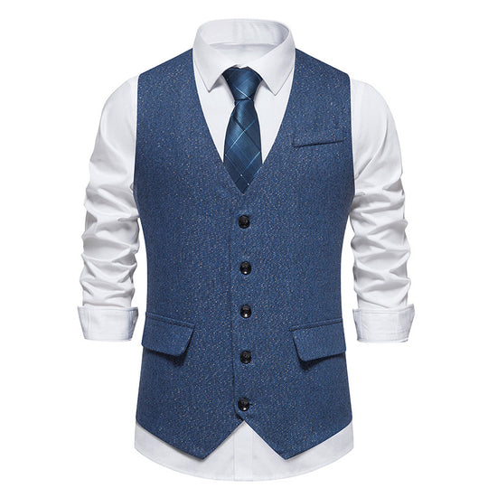 Herren elegante Weste mit feinen Knopfdetails R&B