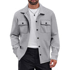 Herren vielseitige Flanelljacke mit aufgesetzten Taschen und modernem Schnitt R&B