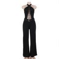 Damen Figurbetonter Jumpsuit mit raffiniertem Schnürdesign R&B
