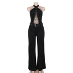 Damen Figurbetonter Jumpsuit mit raffiniertem Schnürdesign R&B