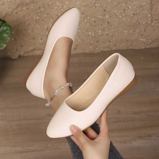 Damen Ballerinas aus weichem Leder mit elegantem Schalen-Ausschnitt R&B
