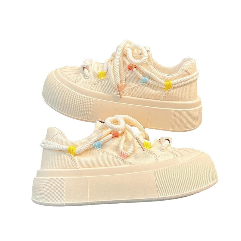 Damen Bequeme Sneakers mit elastischen Schnürsenkeln und atmungsaktiver Sohle R&B