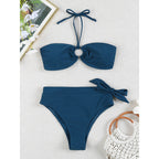 Damen Bandeau-Bikini mit verstellbaren Trägern und hochwertigem Twist-Design R&B