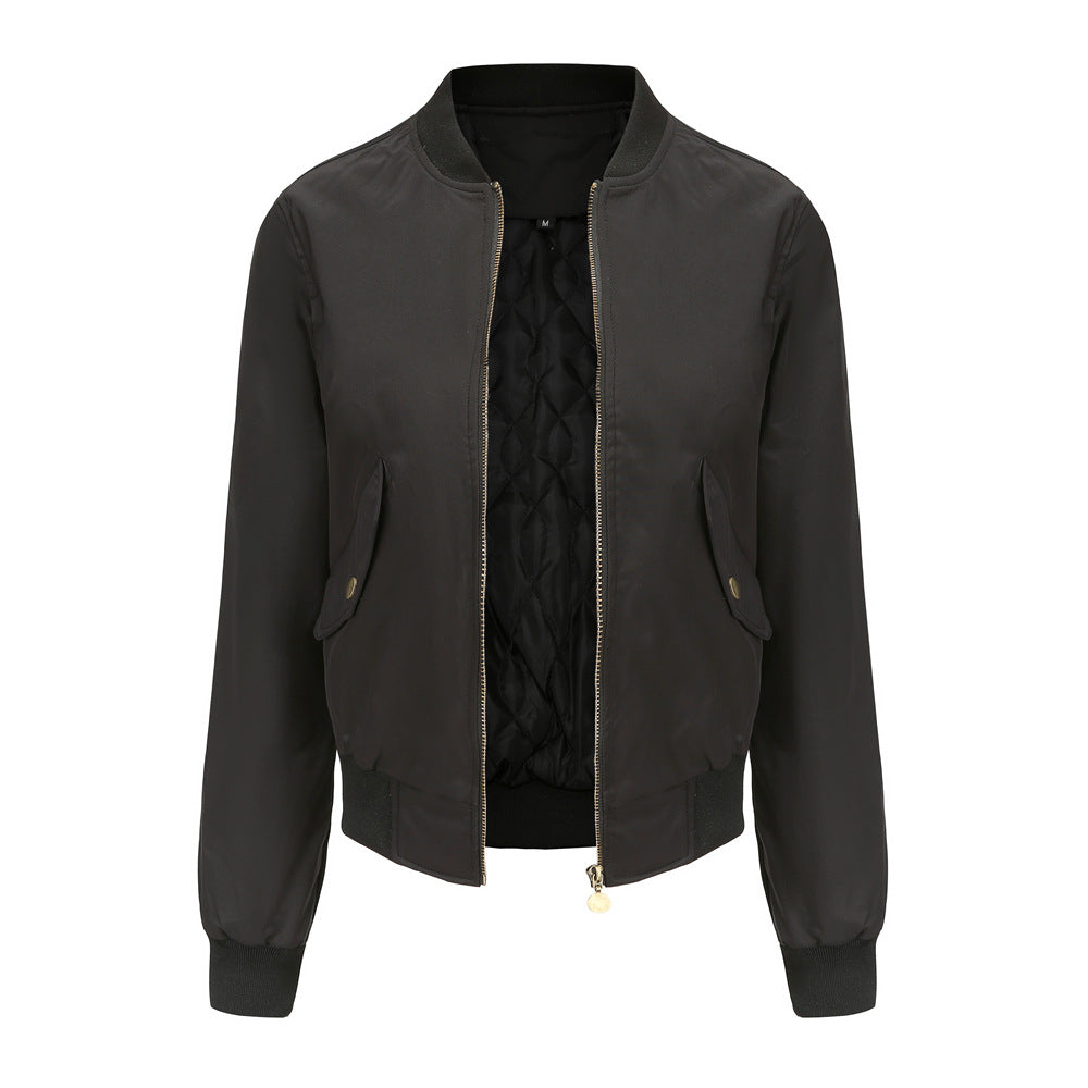 Damen sportliche Bomberjacke mit praktischen Taschen R&B