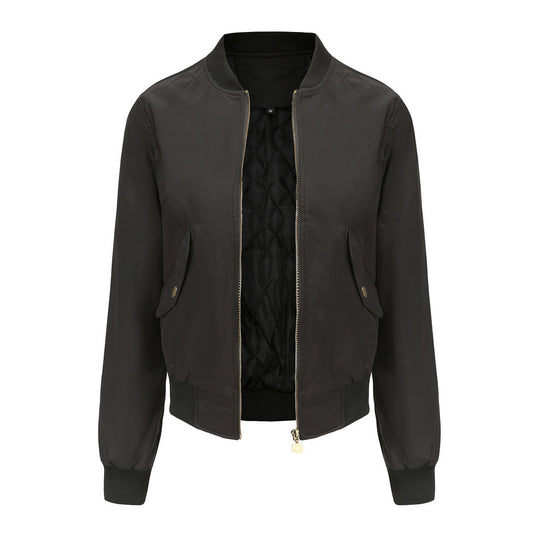 Damen sportliche Bomberjacke mit praktischen Taschen R&B