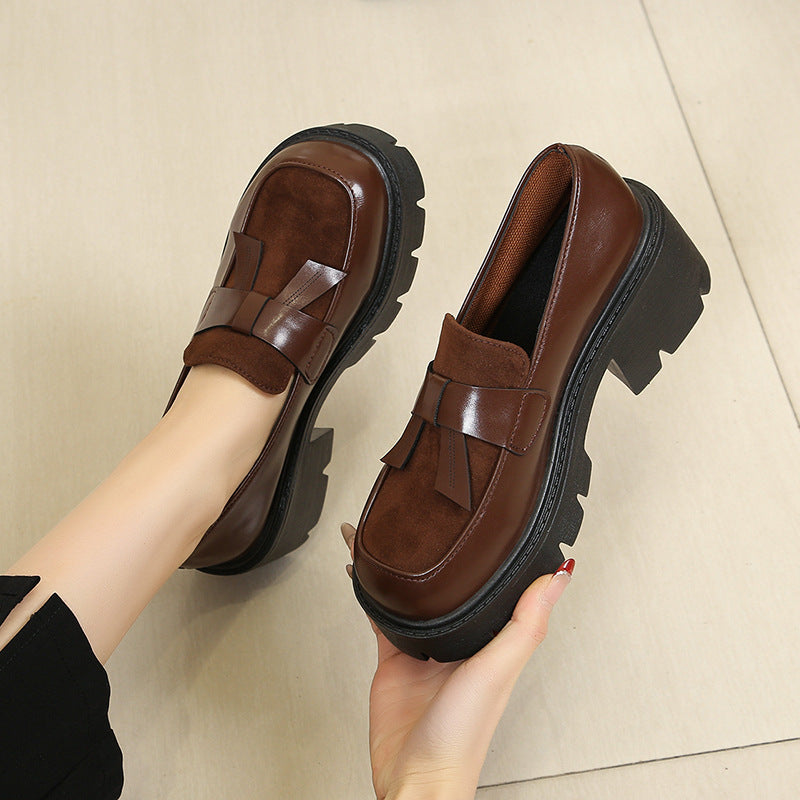 Damen Mokassins mit modischem Schnallen-Design und robuster Laufsohle R&B