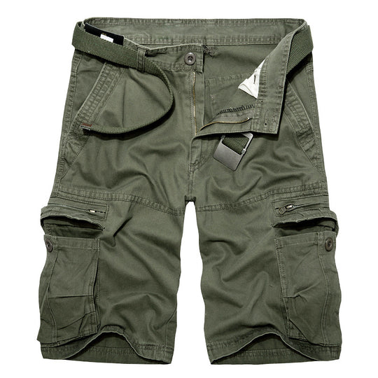 Herren Cargo-Shorts mit multifunktionalen Taschen und verstellbarem Gürtel R&B
