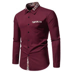 Herren Langarmhemd mit eleganten Paisley-Mustern R&B