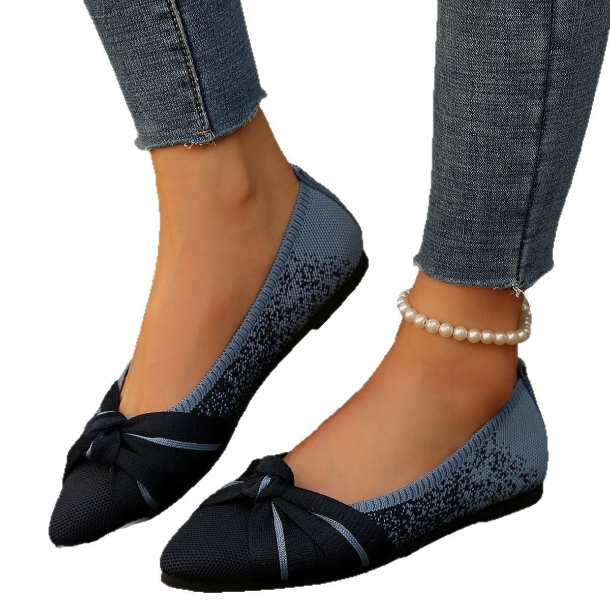 Damen Ballerina Schuhe mit eleganter Schleife R&B