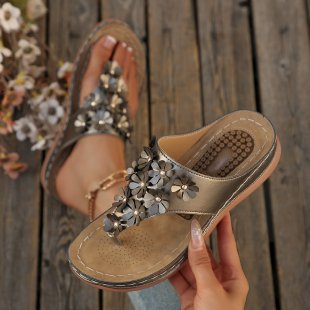Damen Blumige Wellness-Sandalen R&B