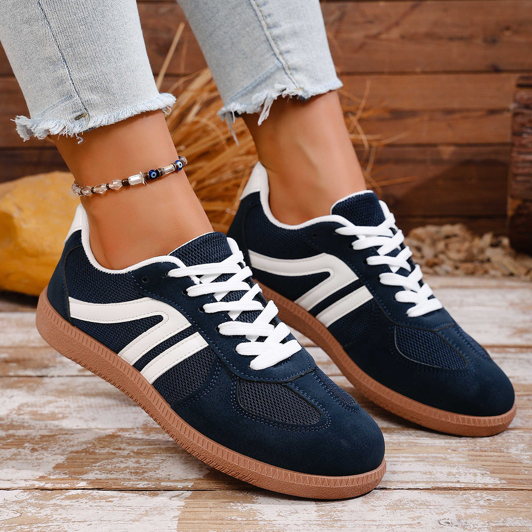 Damen Sportliche Sneakers aus hochwertigem Wildleder mit atmungsaktiver Sohle R&B