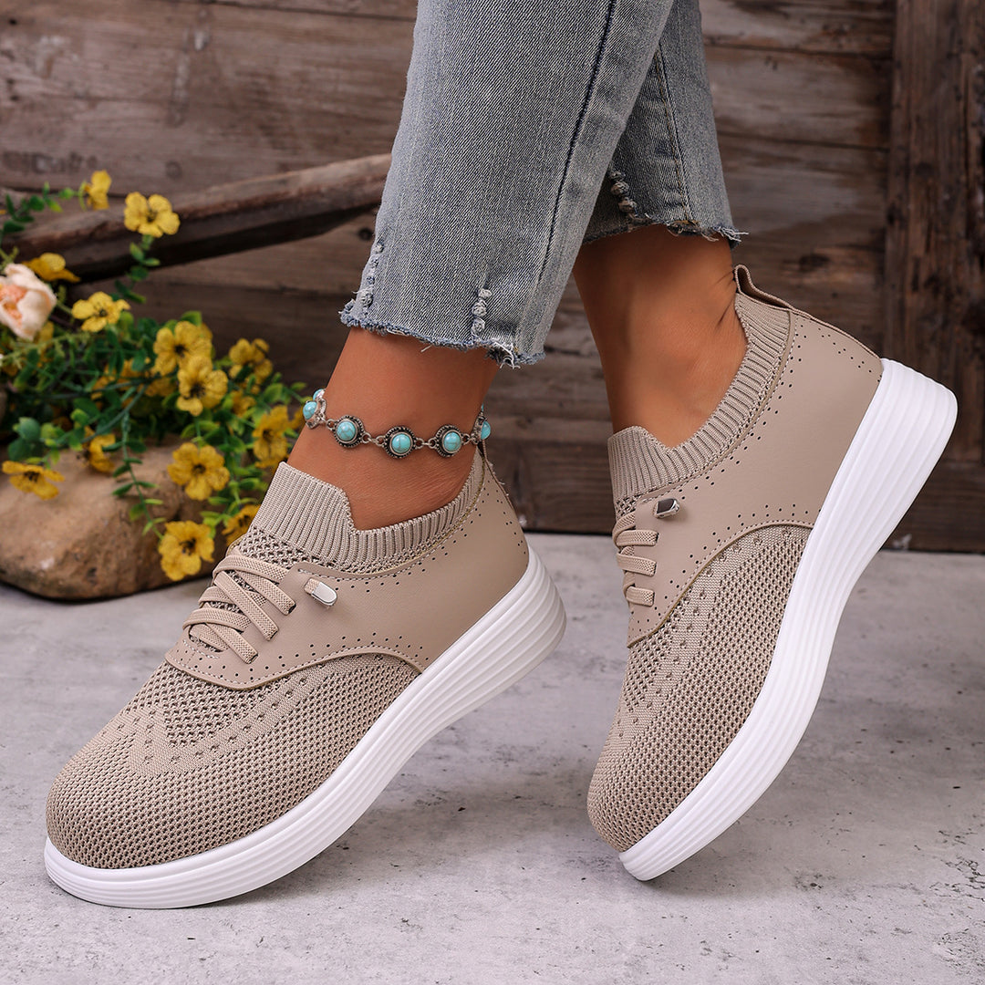 Damen komfortable Sneaker mit atmungsaktivem Obermaterial und flexiblem Fußbett R&B